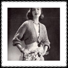 Vintage Bolero Knit pattern downloadable PDF