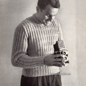 Vintage Men Sweater Knitting PDF pattern