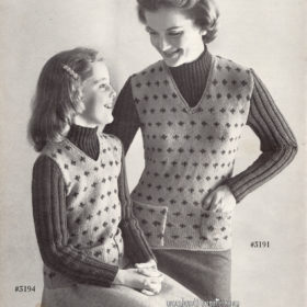 Vintage Vests Knitting pattern PDF downloadable
