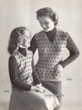 Vintage Vests Knitting pattern PDF downloadable