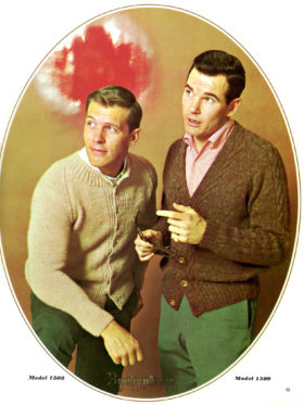 Vintage Men Cardigans Knitting PDF pattern