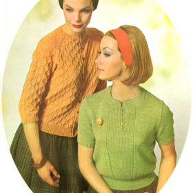Slip-on and Cardigan knitting pattern PDF downloadable