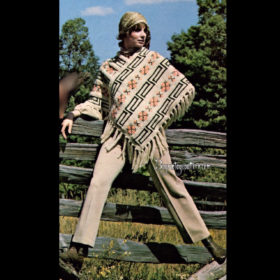 Vintage Poncho knit PDF pattern