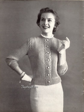 Vintage Jacket Knitting PDF pattern