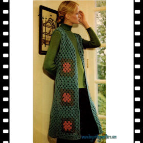 Vintage Vest Crochet pattern downloadable PDF