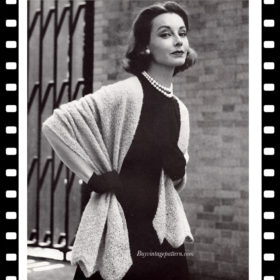 Vintage Shawl Knitting pattern downloadable PDF