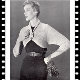 Vintage Shrug Knit pattern downloadable PDF