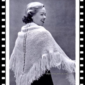 Vintage Shawl knitting pattern downloadable PDF