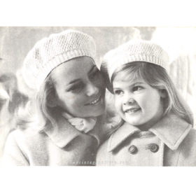 Vintage Mother & Daughter Berets PDF knitting patterns downloadable