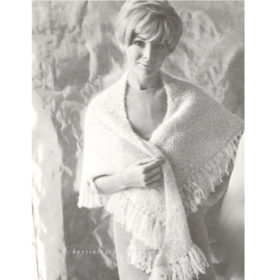 Vintage Triangle Shawl knitting pattern downloadable PDF