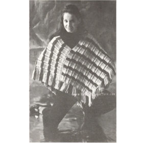 Vintage Mexican Poncho knit pattern PDF downloadable