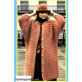 Vintage Coat crochet pattern downloadable PDF
