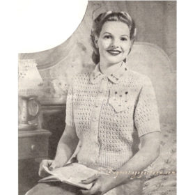 Vintage Bedjacket PDF knitting pattern