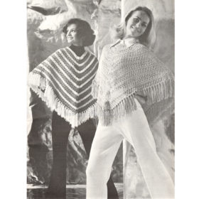 Vintage Poncho crochet patterns downloadable PDF