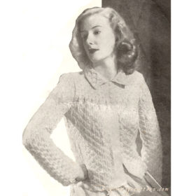 Vintage Bed-jacket knit pattern downloadable PDF