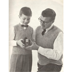 Vintage men or boy Vest PDF knitting pattern