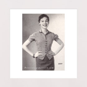 Free vintage Vest knitting pattern , PDF downloadable