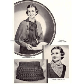 Vintage Shoulderette knit pattern downloadable PDF