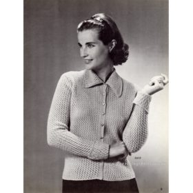 Vintage Cardigan knitting pattern downloadable PDF