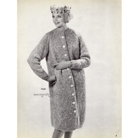 Vintage Silhouette Coat knit pattern downloadable PDF