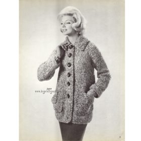 Rubi Topper Coat knit pattern downloadable PDF vintage
