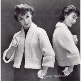 Vintage Jumbo Jacket PDF knitting pattern