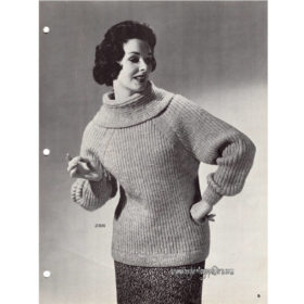 Turtleneck Sweater knit pattern downloadable PDF