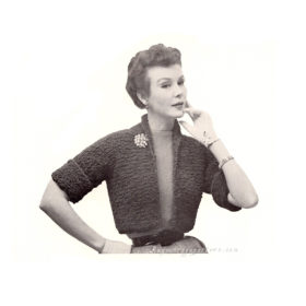 Vintage Astrakan Bolero PDF knitting pattern