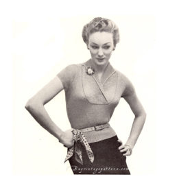 Vintage Blouse of Perlyx PDF knitting pattern