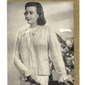 Vintage Bed Jacket Knitting pattern PDF downloadable