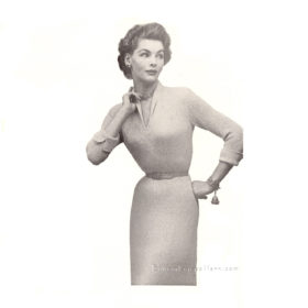 Vintage Quick knit dress knit pattern downloadable PDF