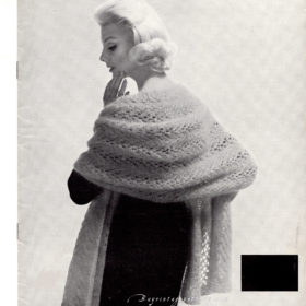 Vintage Mohair Stole knit pattern downloadable PDF