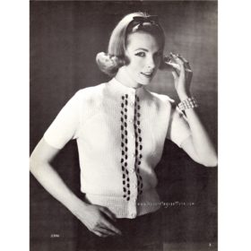 Vintage Cardigan knitting pattern downloadable PDF