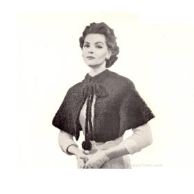 Vintage Cape knitting pattern downloadable PDF