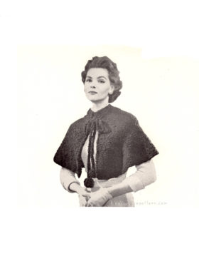 Vintage Cape knitting pattern downloadable PDF