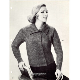Vintage French Tweed Jacket knitting pattern PDF downloadable