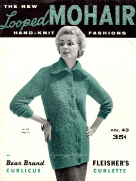 Vintage The new looped Mohair hand knit fashion ebook , PDF downloadable