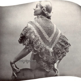 Vintage Shawl crochet pattern downloadable PDF