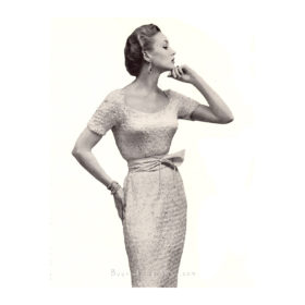 Vintage Dress knitting pattern downloadable PDF