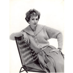 Big Collar Jacket knit pattern downloadable PDF vintage