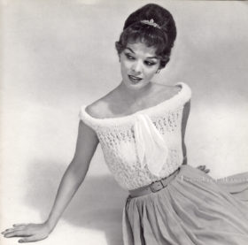 Vintage Blouse knitting pattern downloadable PDF