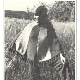 Vintage Poncho knitting pattern PDF downloadable