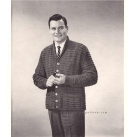Vintage Men Coat PDF knitting pattern