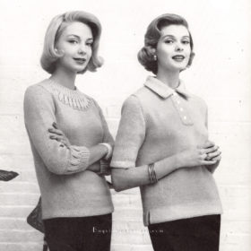 Vintage sweaters PDF knit patterns downloadable PDF