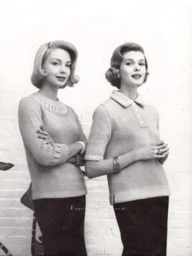 Vintage sweaters PDF knit patterns downloadable PDF