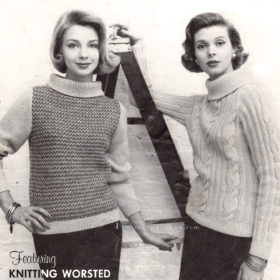 Vintage sweaters knit patterns downloadable PDF