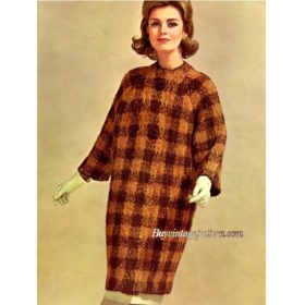 Vintage Mohair Coat knit pattern downloadable PDF