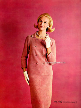 Vintage Chenille Suit knit pattern downloadable PDF
