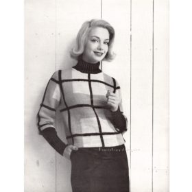 turtleneck sweater knitting pattern downloadable PDF