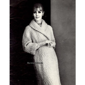 Vintage Collar Coat knit pattern downloadable PDF